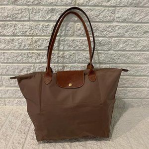 Longchamp Le Pliage Khaki Large Shoulder Tote Bag